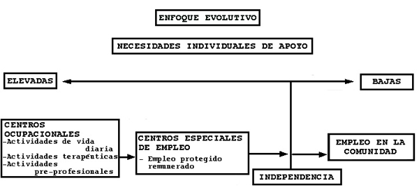 Figura 1. Enfoque evolutivo sobre la integración laboral