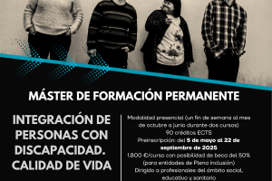 4 jóvenes con discapacidad intelectual sonriendo apoyados en una pared